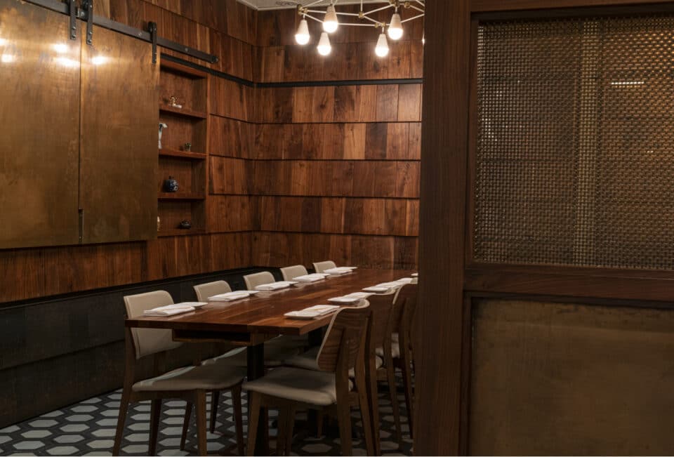 A private dining room at Uchi Dallas.
