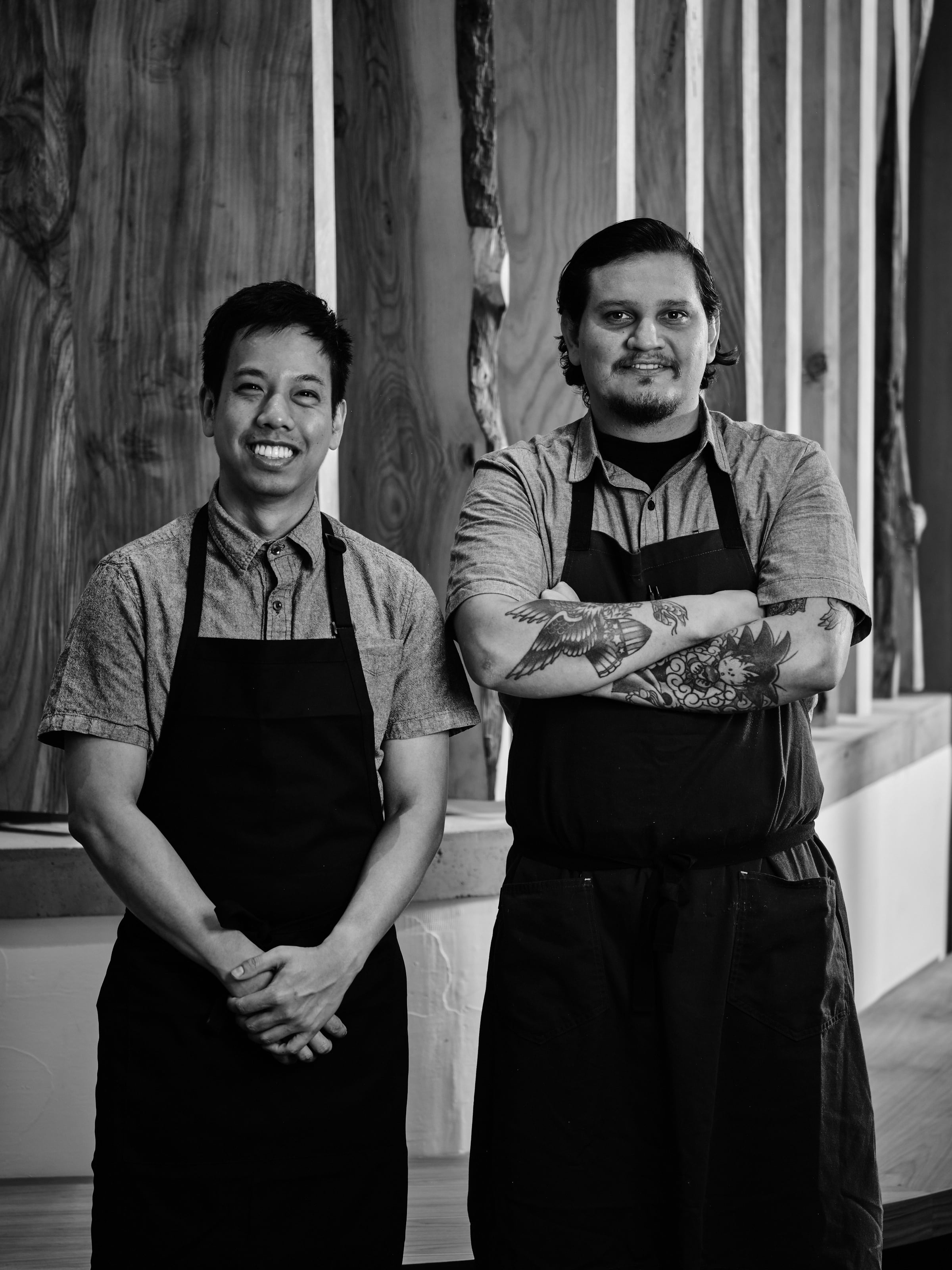 Arkar Win and Jesus Alonzo, head sushi chefs of of Uchi Los Angeles.