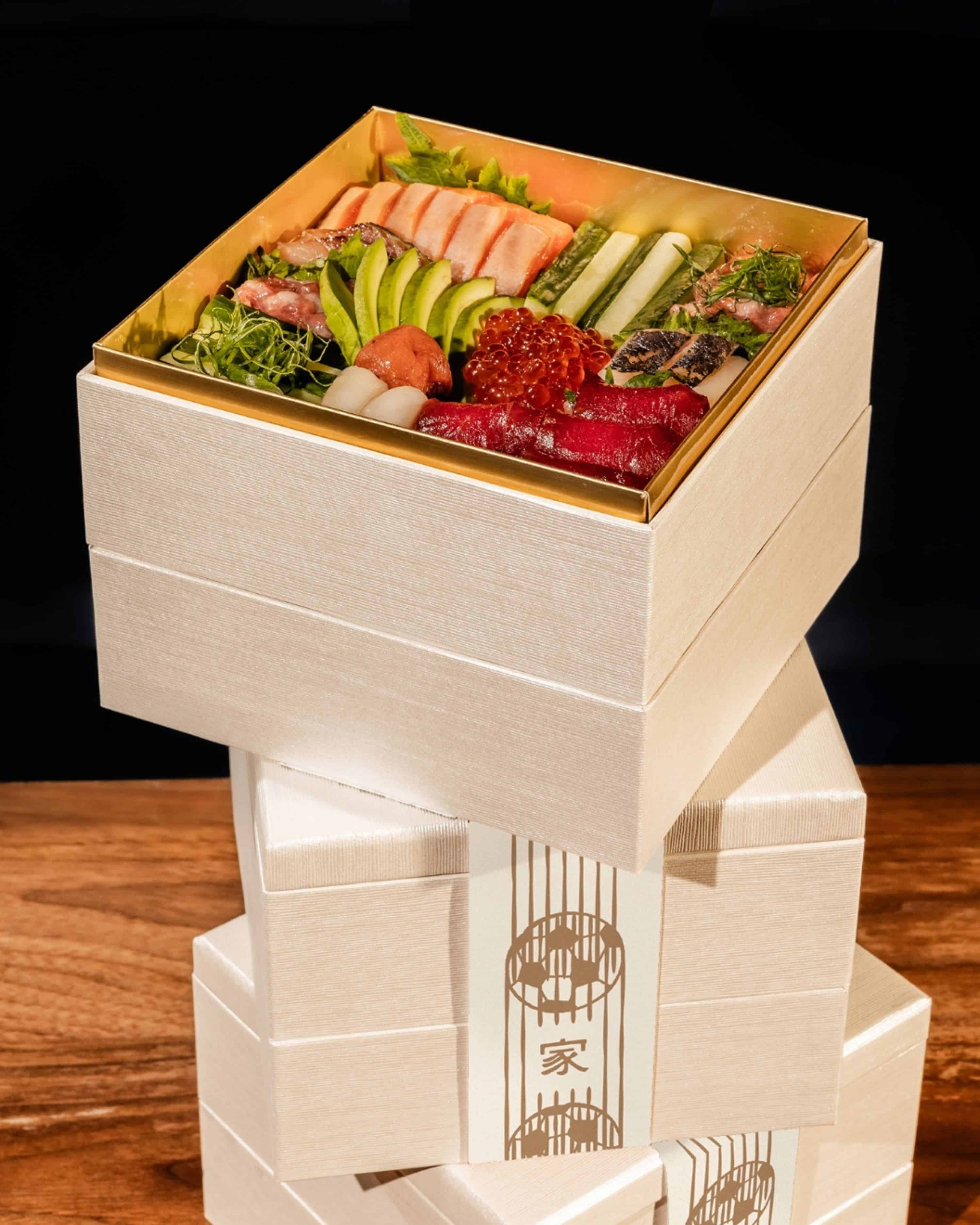 uchi sushi boxes for takeout or delivery