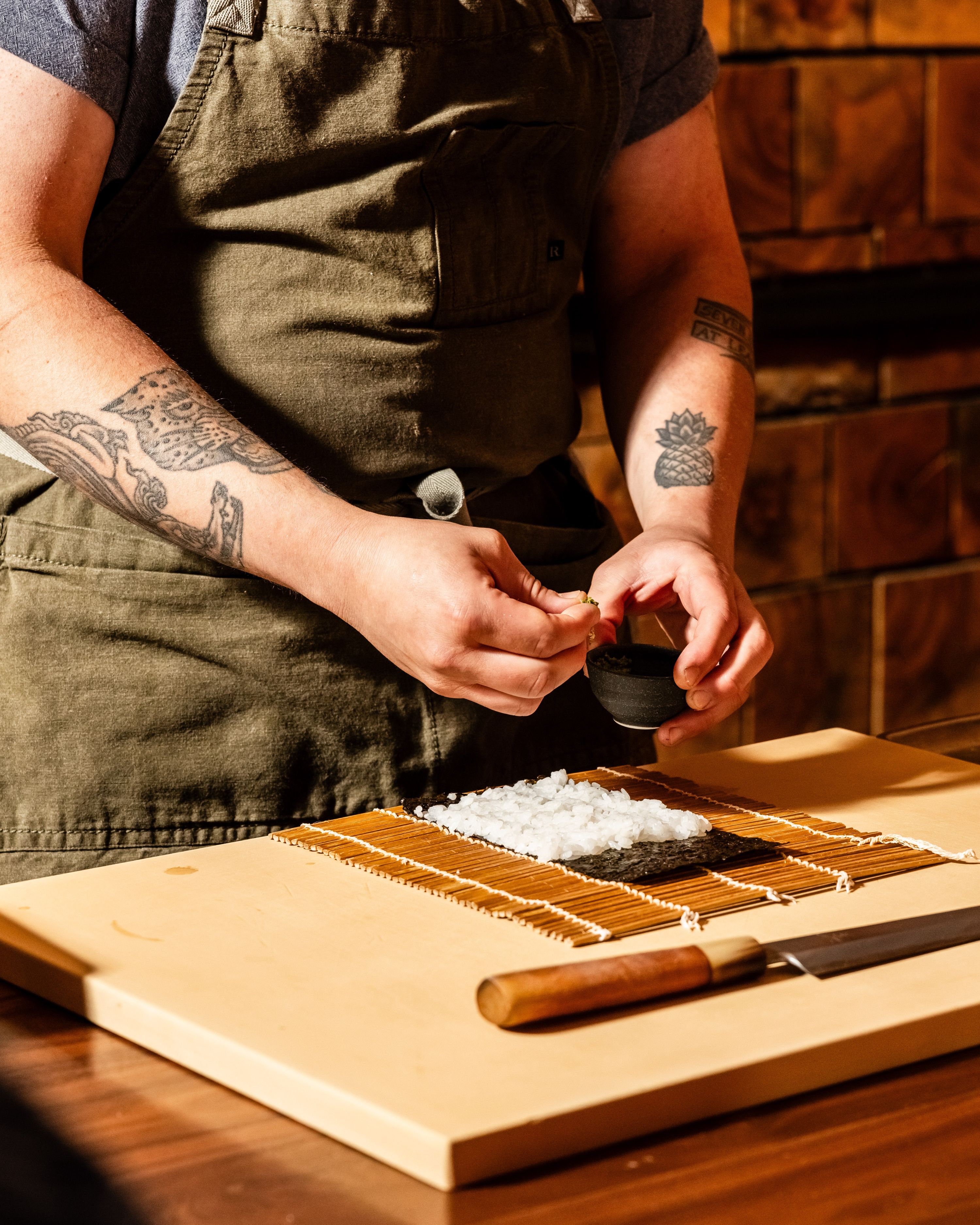 sushi rolling classes at uchi