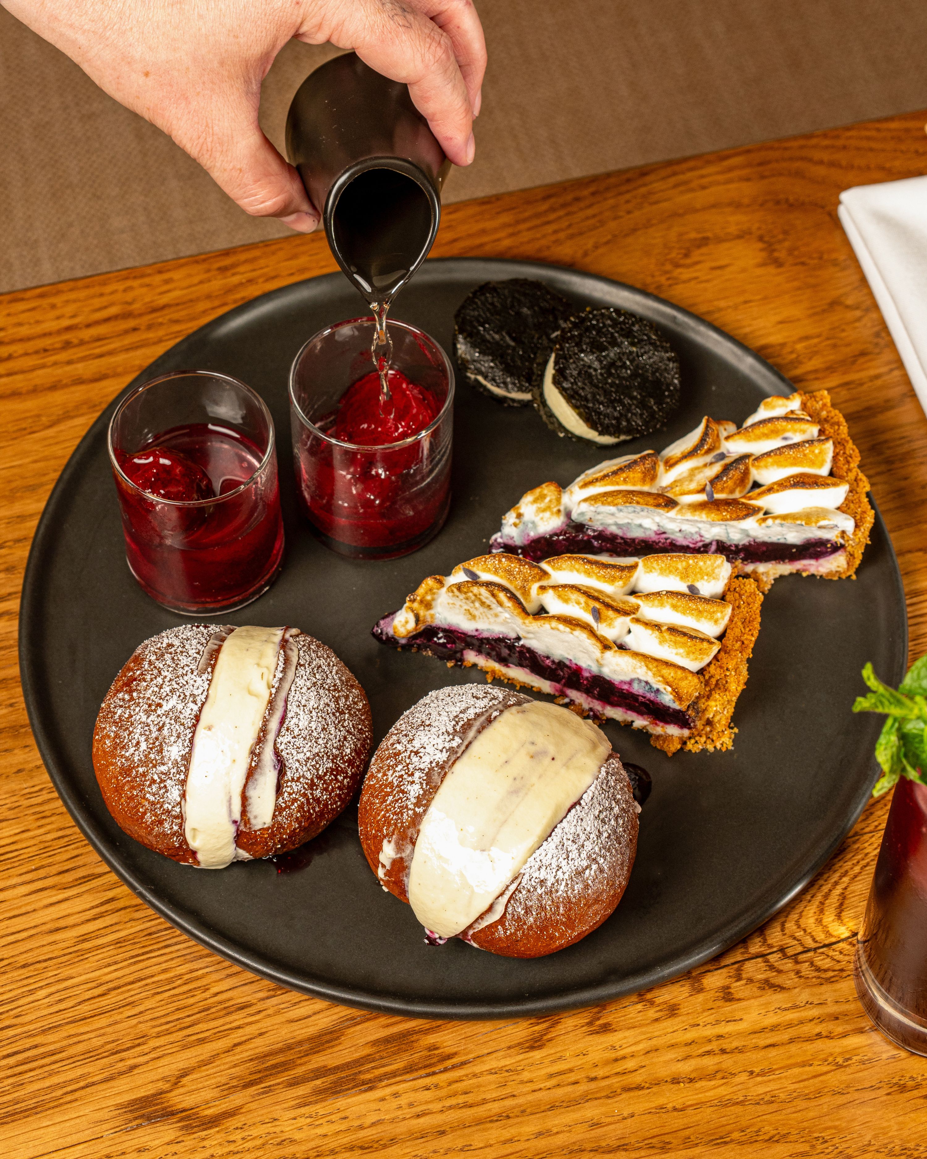 selection of blueberry dishes at uchi philadelphia